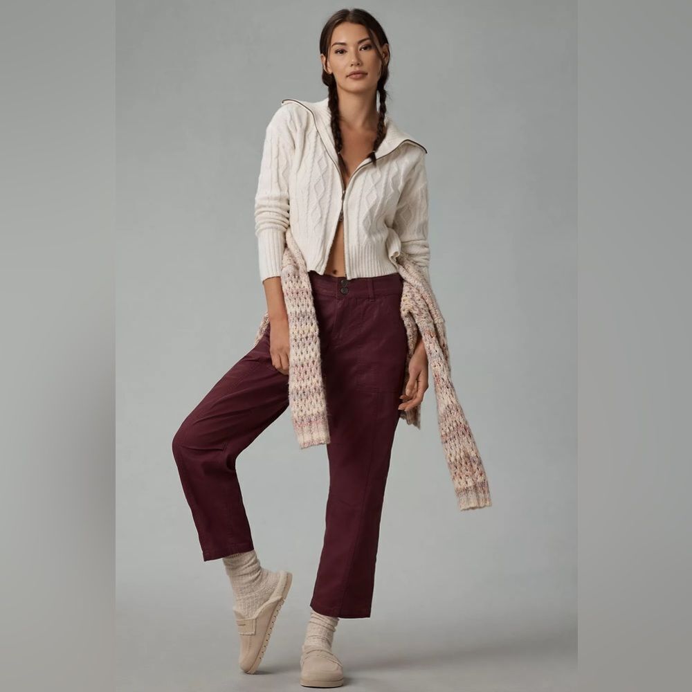 Anthropologie The Wanderer Coated Relaxed Jeans by Pilcro Size 31 Petite